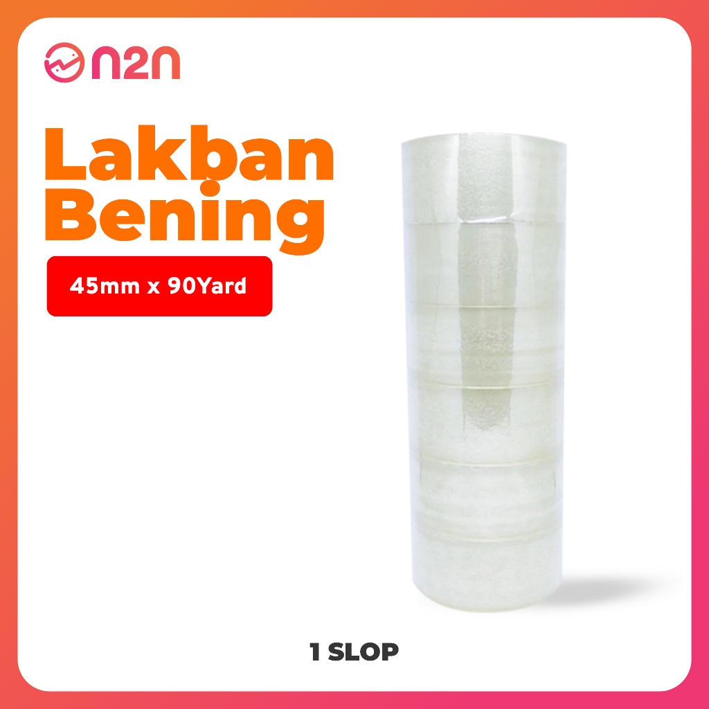 

Lakban OPP Bening Ksatria 45mm x 90 Yard 1 Slop ( 6 roll ) Premium Kualitas Terbaik | N2N Factory