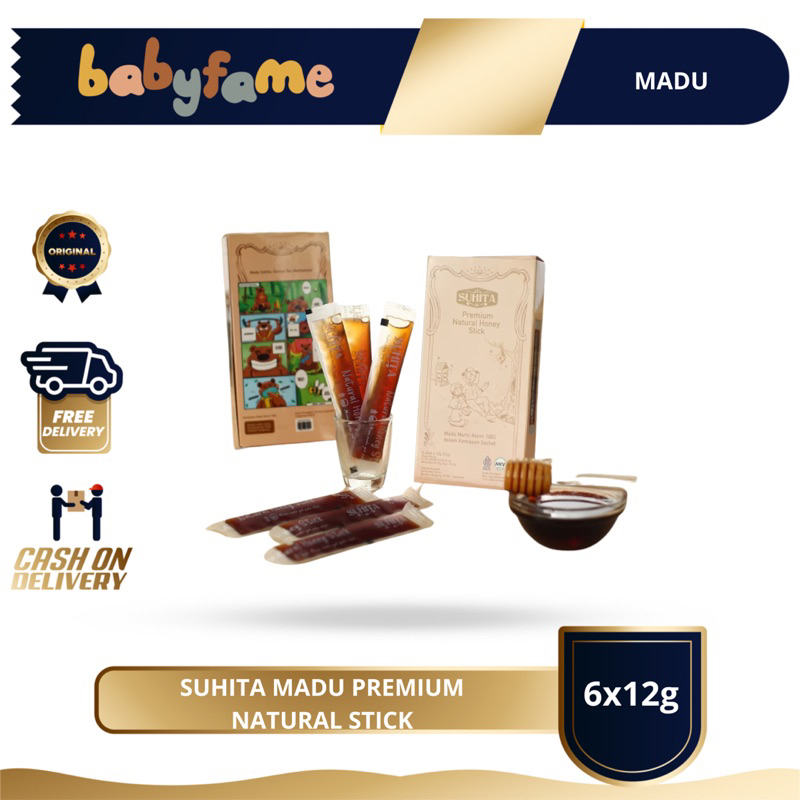 

SUHITA MADU PREMIUM NATURAL STICK | 6x12g | MADU