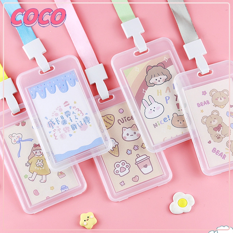 

Tempat kartu ID transparan dua sisi plastik dan tag nama - coco_market