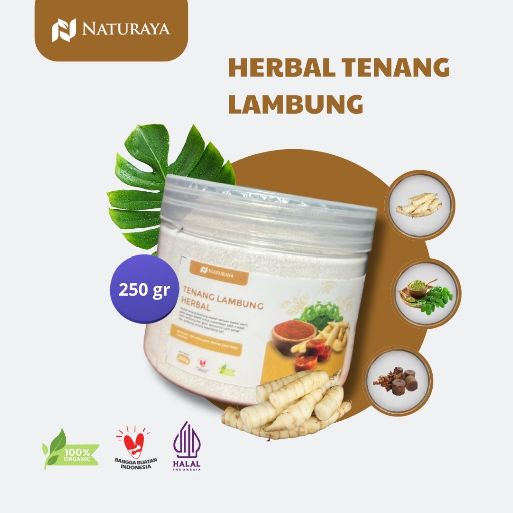 

Minuman Herbal Berkhasiat untuk atasi Asam Lambung/GERD/Maag | Original 100% - Naturaya Tenang Lambung 250gr (bukan fimory)