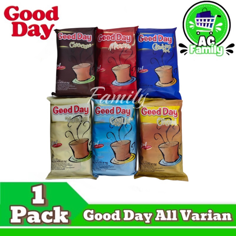 

Good Day Kopi Instan All Varian 1 Pack Isi 10 Sachet