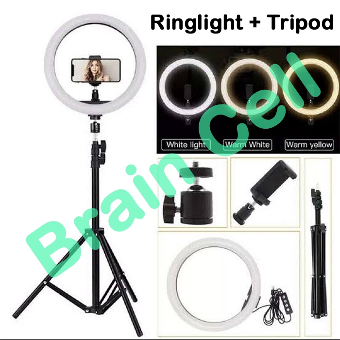 Lampu Selfie ringlight LED 33cm dan tripod