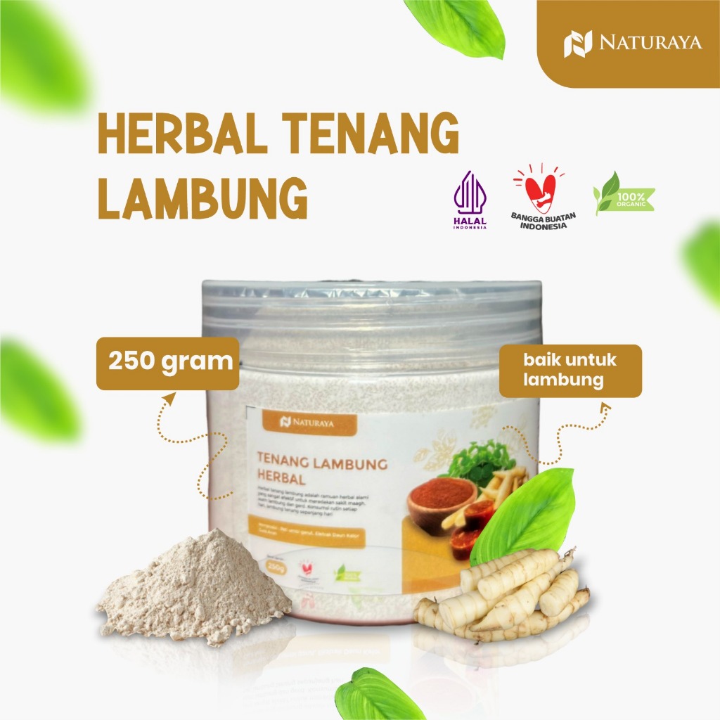 

Naturaya Tenang Lambung kemasan 250gr - Minuman Berkhasiat untuk atasi Asam Lambung | Original 100% dari Bahan Alami