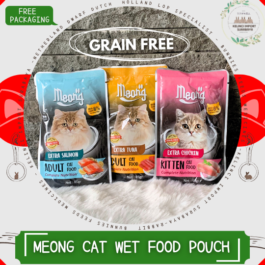 MEONG CAT WET FOOD Grain Free Makanan Kucing Basah Pouch