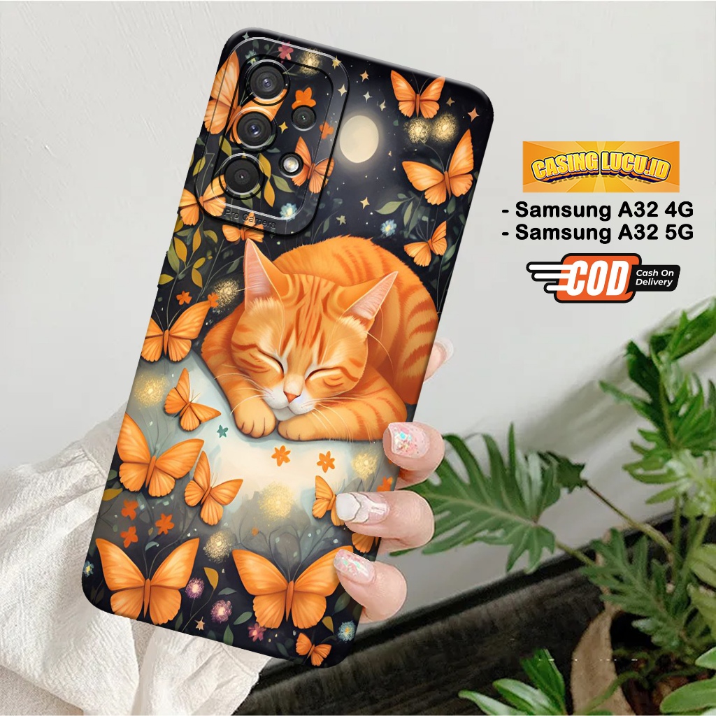 Case Samsung A32 4G / A32 5G - Fashion Case Kucing - Casing Hp Samsung A32 4G / A32 5G - Softcase Hp