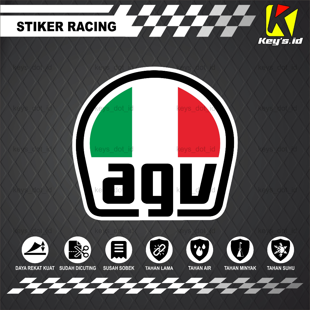 STIKER HELM AGV, STICKER RACING AGV SUDAH DICUTTING