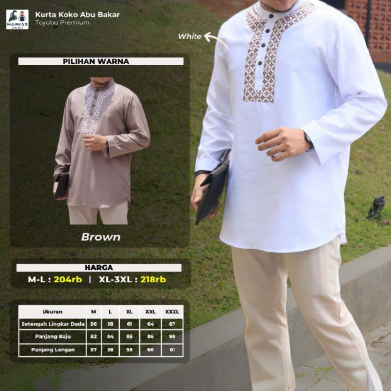 KOKO KURTA ABU BAKAR MATERIAL TOYOBO PREMIUM YANG ADEM