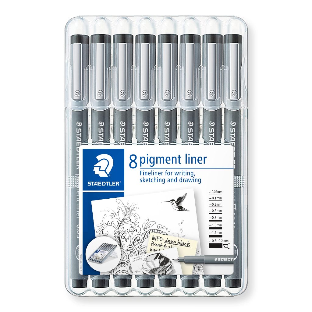 

FINELINER STAEDLER PIGMENT LINER SET ISI 8PC - 308 SB8 03