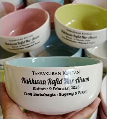 Souvenir mangkok sablon