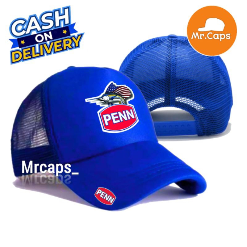 Penn Fishing // Topi Jaring Trucker Outdoor // Topi Baseball Bisbol Jala // Topi Fishing Fashion