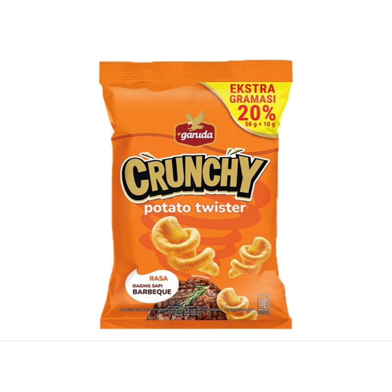 

Garuda Crunchy Keripik Kentang Twister Rasa Barbekiu 60 g