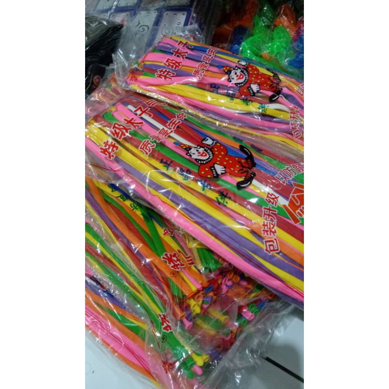 Mainan Balon pentil,Balon panjang,Balon kecil  isi100pcs