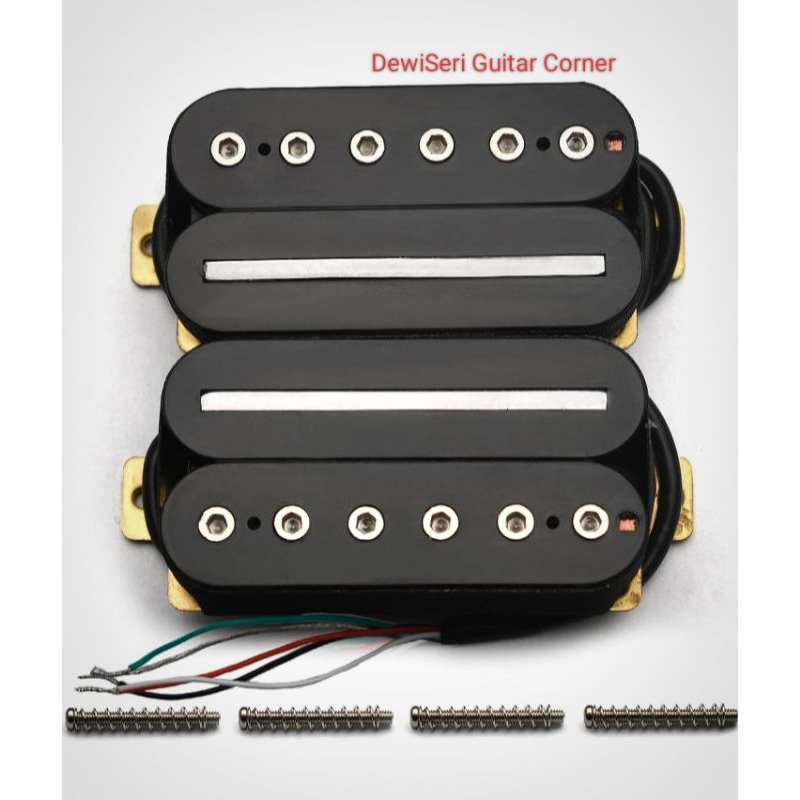 Gitar Pickup Humbucker model Dimarzio Crunch Lab Neck & Bridge bonus treble bleed Ibanez AZ