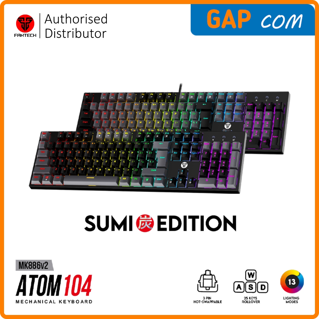 Keyboard Gaming Mechanical Fantech Atom MK886 RGB Full Size Keyboard