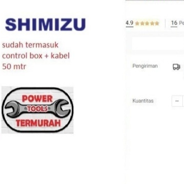 

Pompa Celup 1.5 HP SHIMIZU SS-423K Submersible 4" Satelit Tanam SS423