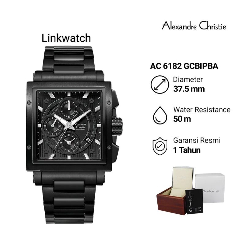 Jam tangan pria Alexander Christie AC 6182 GCBIPBA Chronograph Aktif Original garansi resmi 1 Tahun