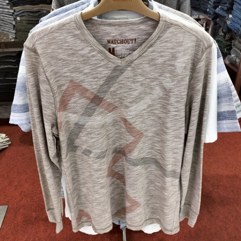 watchout kaos pria lengan panjang