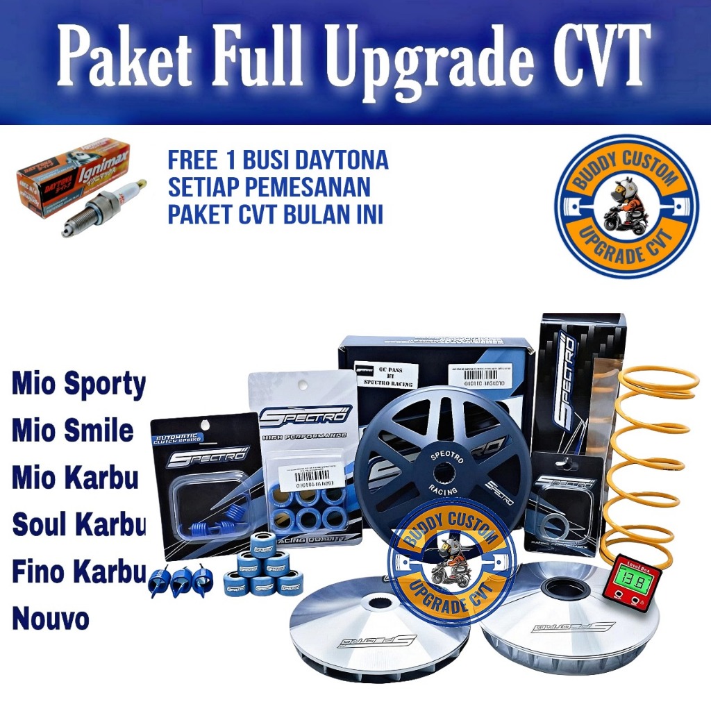 Paket CVT Swift Spectro Full Race Kit V2 Mio Smile Sporty karbu Mio Soul Paket CVT Spectro Racing