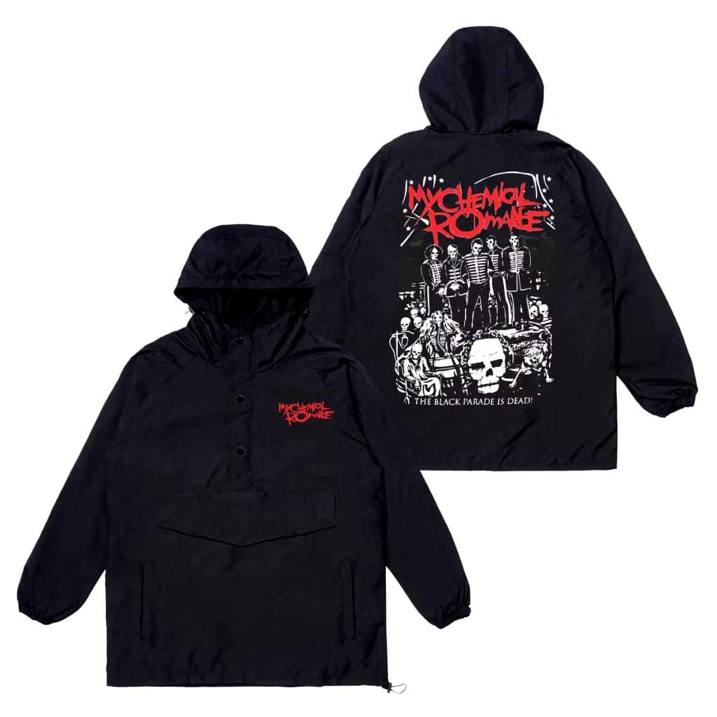 Arsic clothing jacket cougle Band My Chemical Romance jacket parasut waterproof pria wanita