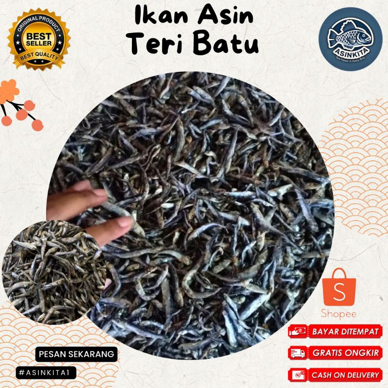

ikan asin teri batu/teri hitam/teri karang super 1 kg