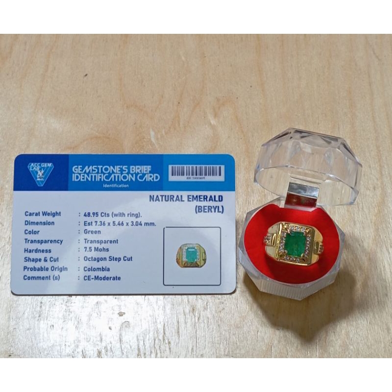 (°REALPICK°) BATU ZAMRUD COLOMBIA MODEL KOTAK BERKUALITAS + SERTIFIKAT MEMO ORIGINAL