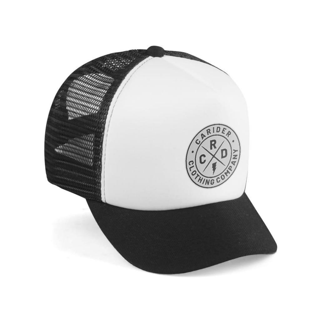 Carider Original Topi Jaring Lidah Pendek Premium Pria Dewasa Hitam Putih Outdoor
