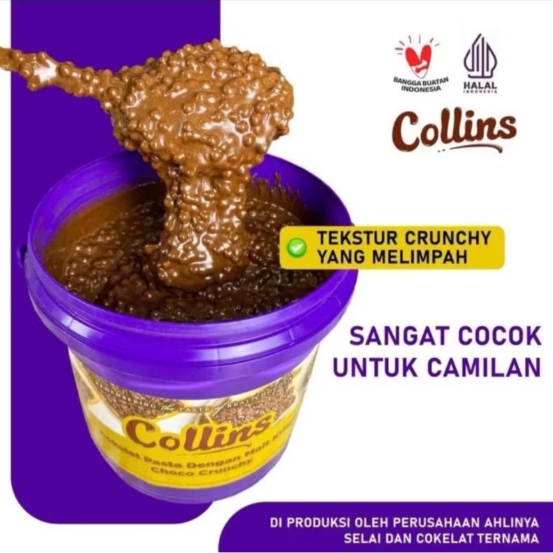 

Collins Dip Glaze Choco Crunchy 1 Kg Dengan Butiran Sereal Beras Kruncy Viral Termurah