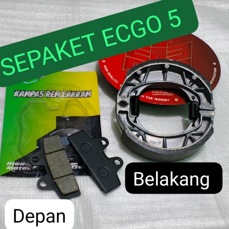 Kampas Rem Depan Belakang Sepeda Listrik Ecgo 5 ( Sepaket )