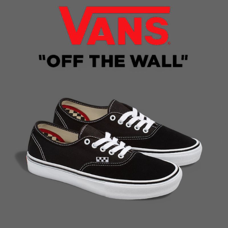 VANS AUTHENTIC SKATEBOARDING BLACK WHITE