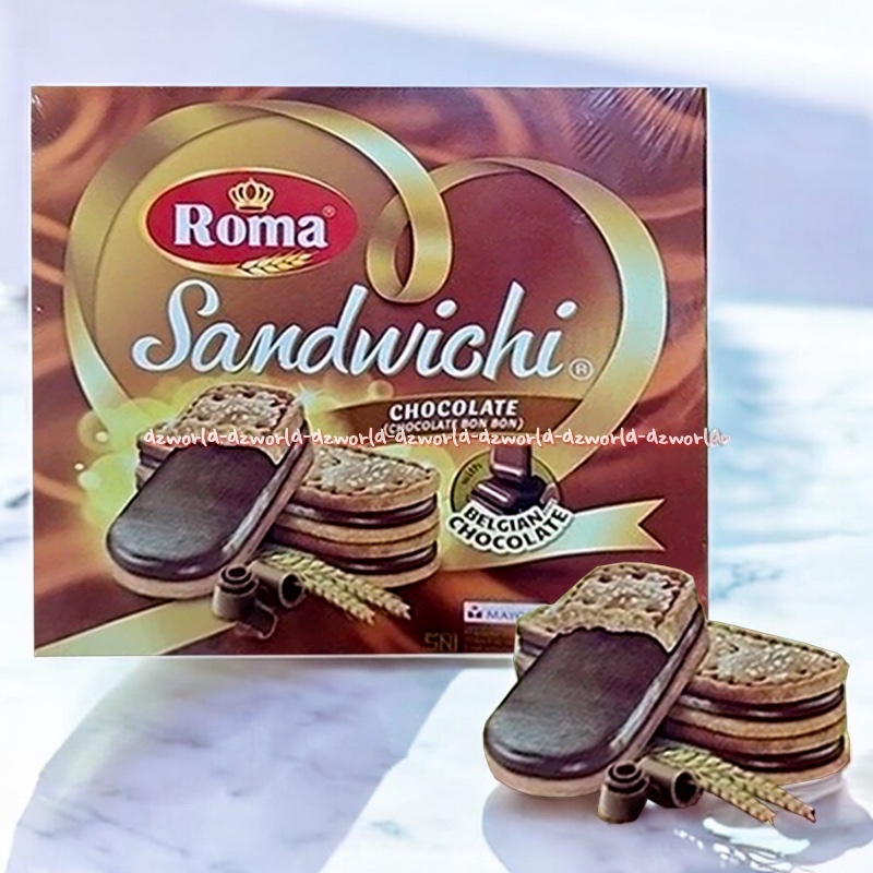 

Roma Sandwichi Chocolate 240gr Bon Bon Kemasan Kotak Biskuit Coklat Sand Wich Rasa Cokelat Kue Lebaran Natal Hampers