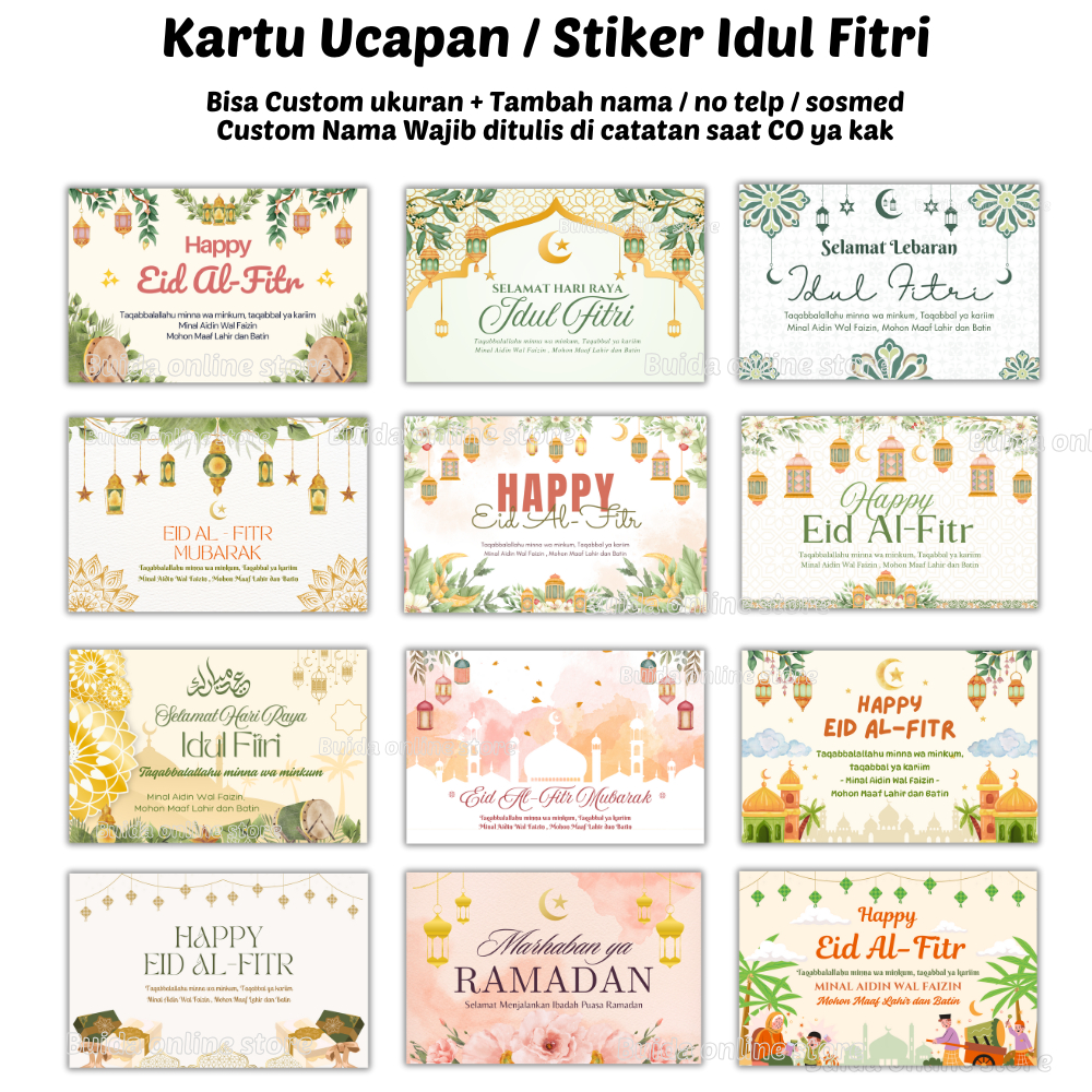 

Label Sticker stiker / Kartu / Hangtag Eid Mubarak Eid Al-Fitr label Toples kemasan lebaran hari raya idul fitri Topper segel dus box dekorasi hampers packaging keranjang parcel paperbag goodiebag mika thinwall Tas Jar bisa custom tambah nama