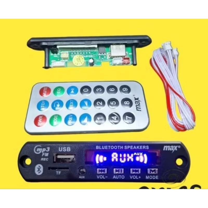 KIT MP3 BLUTUT MAX + REKAM +FM LED BIRU  DC 5vol-12vol