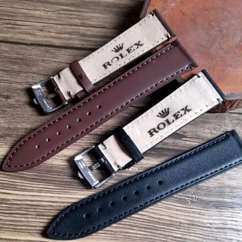 Tali jam tangan Rolex tali kulit asli lebar 18mm 20mm 22mm Strap jam Rolex