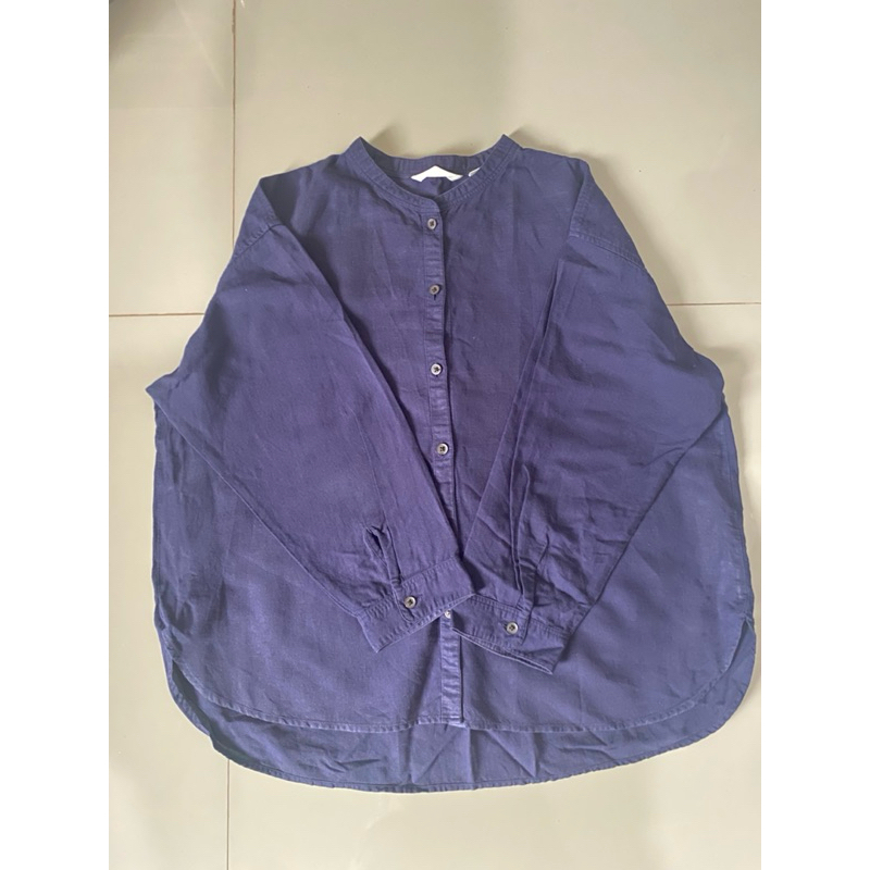 Preloved Kemeja Linen Wanita Uniqlo
