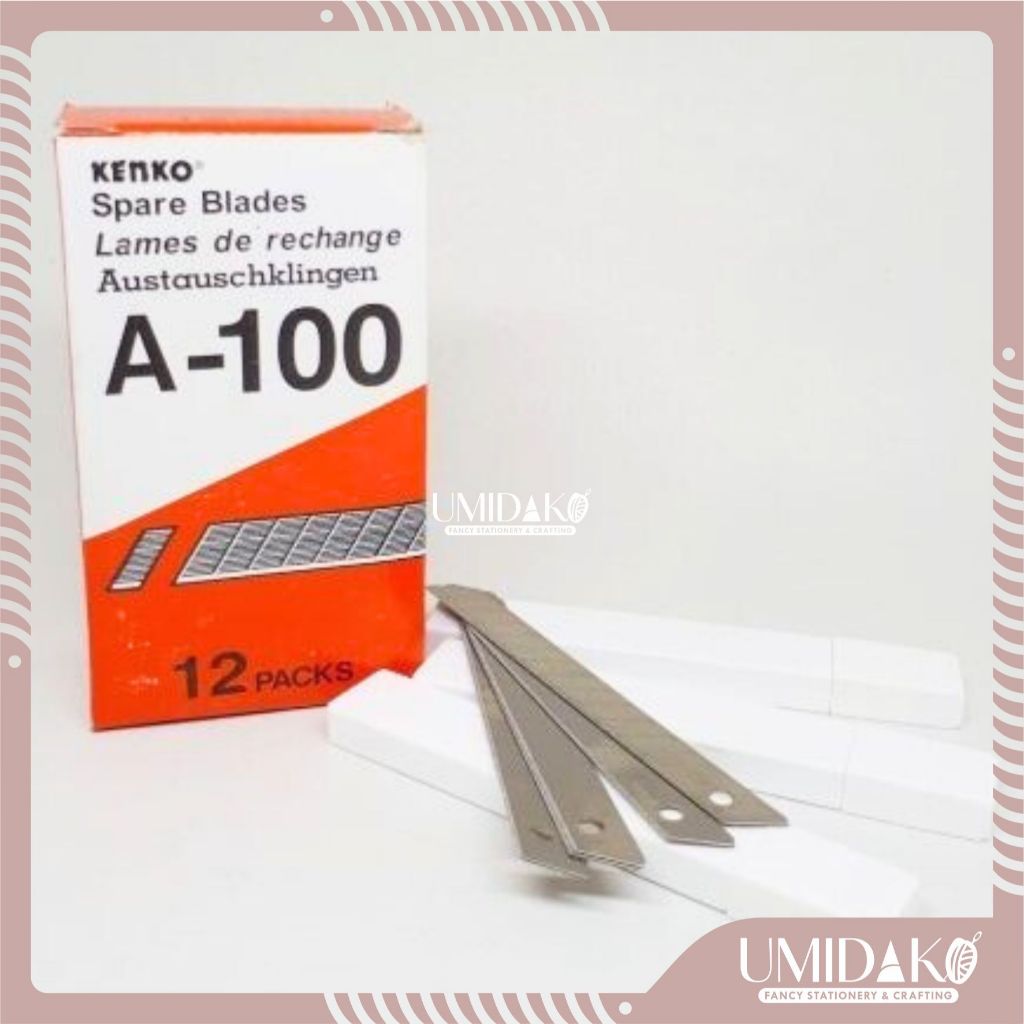 

[ UMIDAKO ] ISI CUTTER KENKO KECIL SIZE A-100 / CUTTER BLADE KENKO A-100 / 1 TUBE
