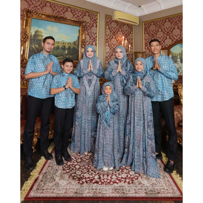 READY..(s) ALYA YUMNA RAYYA Baju Koko dan Gamis Syari Couple Sarimbit Serimbit Family set Yumna Raya
