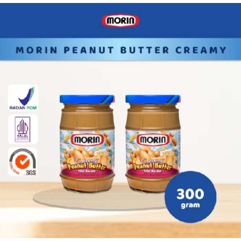 

MORIN Creamy Peanut Butter 300 g - Morin Selai Kacang Paket Isi ( 2 )