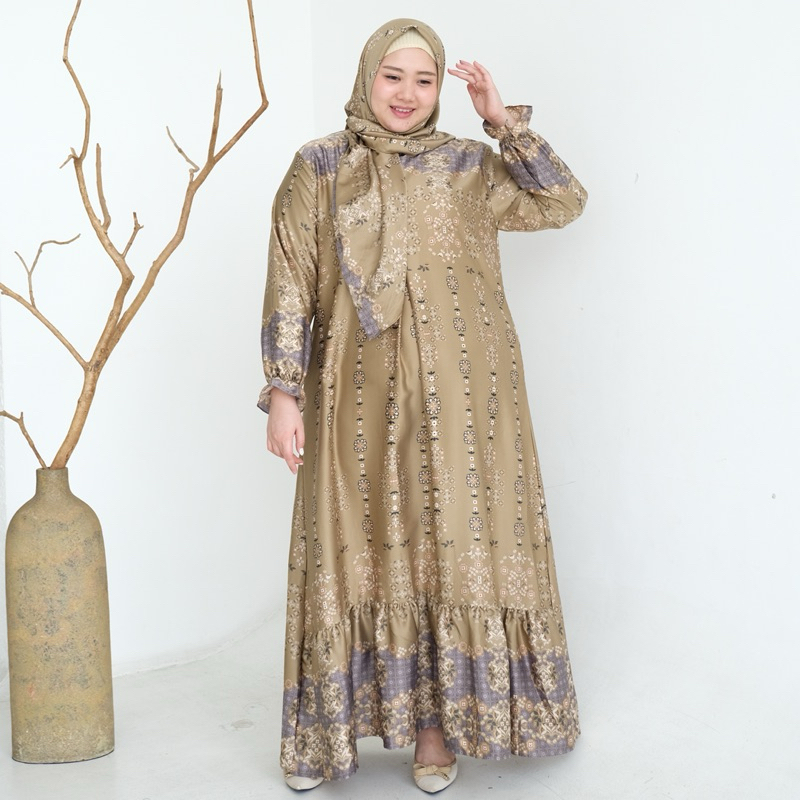 KANAYA GAMIS SET - GAMIS JUMBO BIGSIZE GAMIS SET HIJAB BIGSIZE JUMBO BAJU LEBARAN LD 120CM