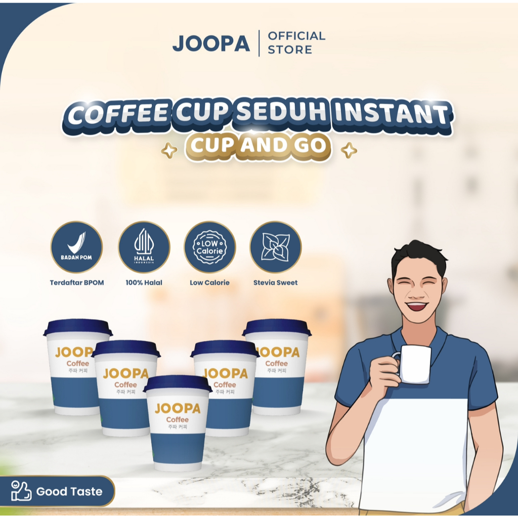 

Joopa | Low Calorie instant coffee with stevia rasa Cappuccino