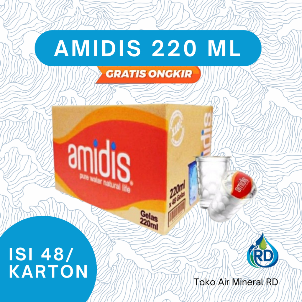 

RD - AMIDIS Cup 220 ML 1 Dus - Isi 48 x 220 ML - Air Minum Mineral Cup