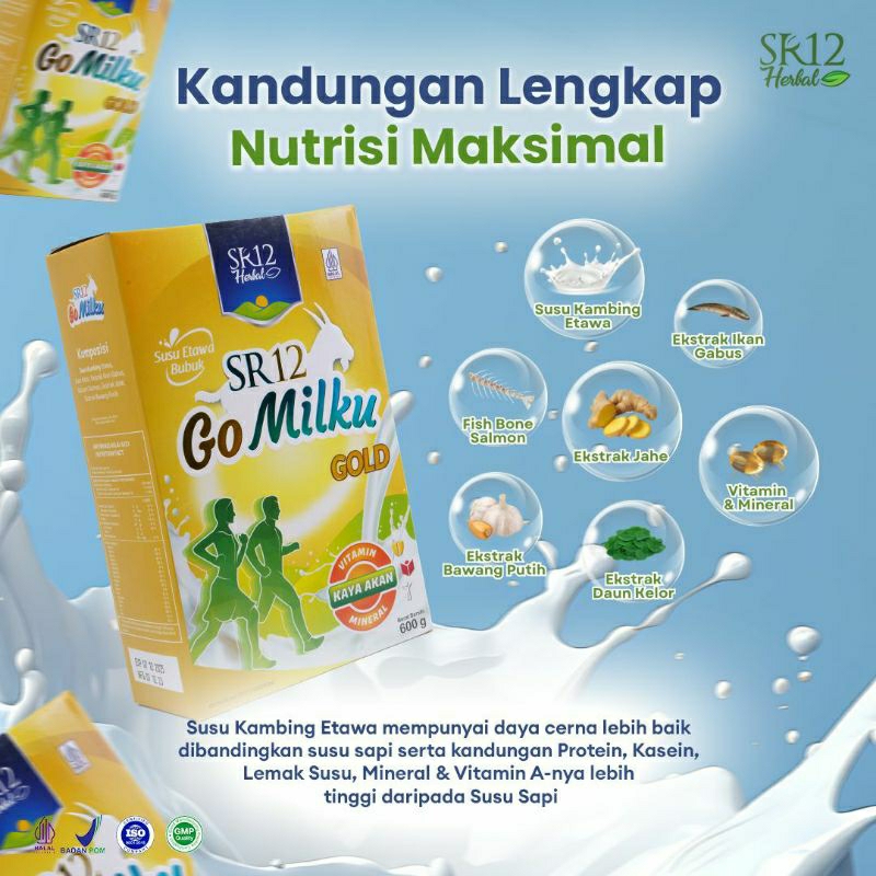 

Gomilku GOLD SR12 Susu Etawa Khusus Lanjut Usia Tinggi Kalsium Untuk Tulang Sendi Otot