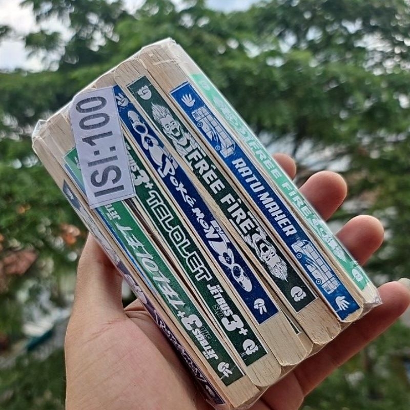 stik stiker 100pcs / stik adu gebrak / mainan tradisional