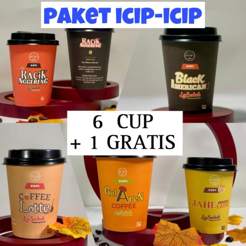 

[KOPCOFF] PAKET ICIP-ICIP Kopi Bubuk Cup LaSeduh 6pcs