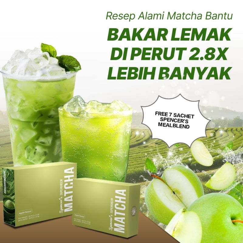 

SPENCER'S SUPERGREEN MATCHA ASLI FREE 7 SACHET SPENCER'S MEALBLEND