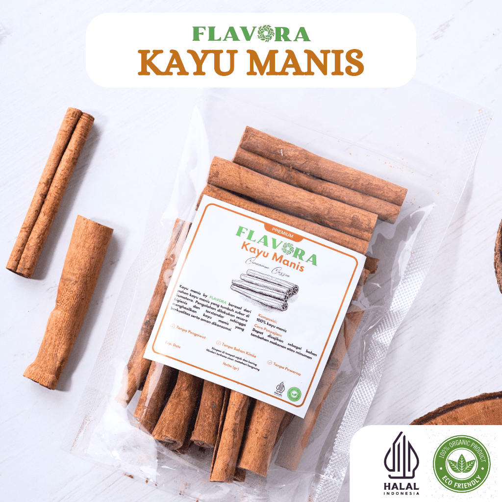 

Kayu Manis Stik Batang Grade AA Bersih Premium Cassia Asli Sumatera - Flavora