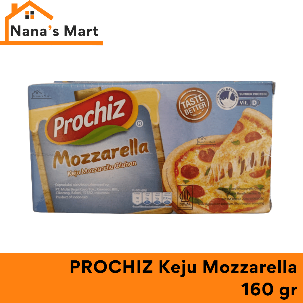 

Prochiz Mozzarella Cheese 160gr/ Keju Mozarella