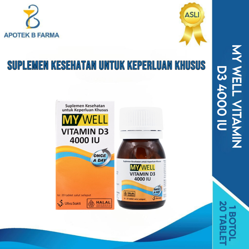 Mywell Vitamin D3 4000 IU - 20 Tablet
