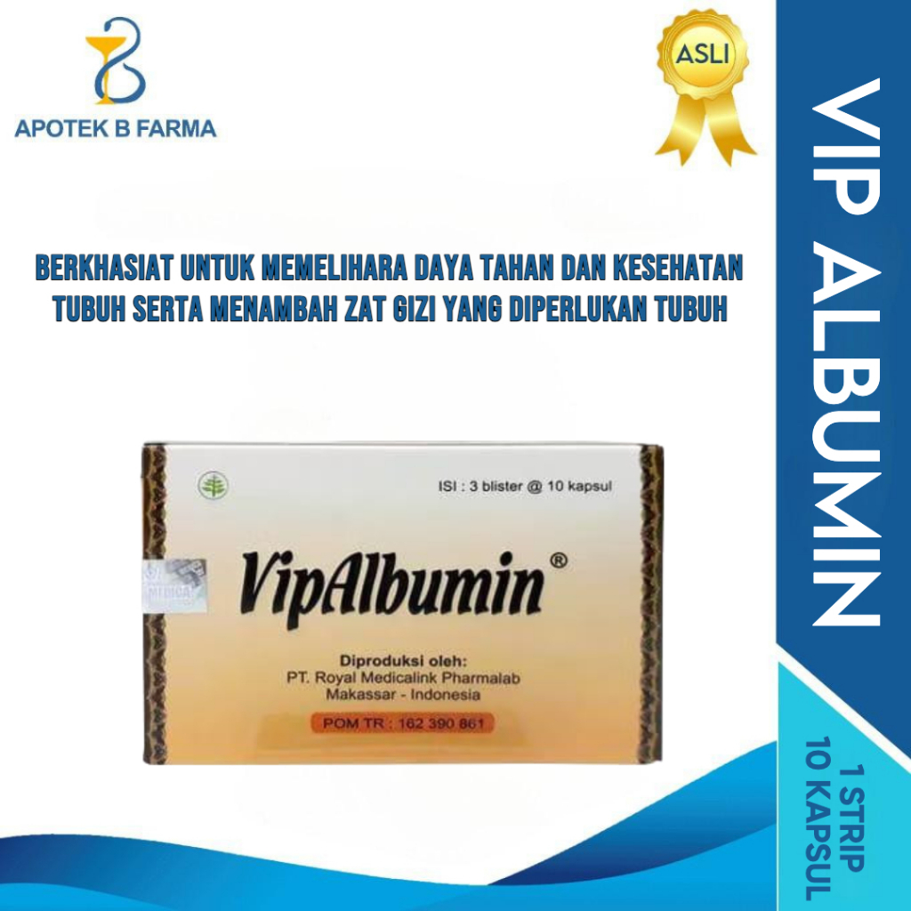 Vip Albumin | 10 Kapsul | Ekstrak Ikan Gabus