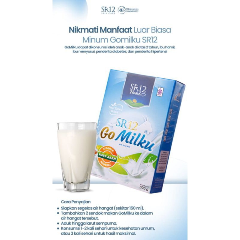 

Gomilku SR12 / Susu Kambing Ettawa SR12/Go Milku SR12 / Susu Kambing Etawa premium