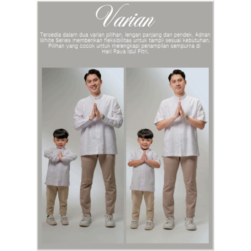 -akifabidOS- Koko ALTHAFF seri ADNAN Koko couple putih Koko lengan panjang putih Koko lengan pendek 